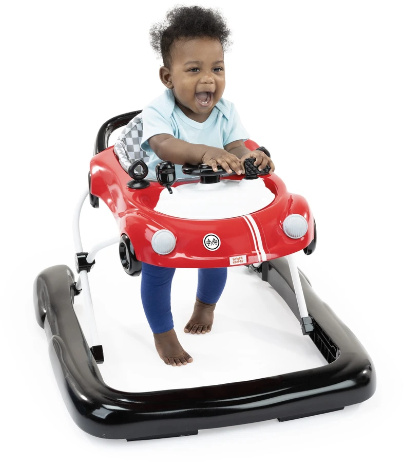 Bright Stars „Bright Starts“ – „Little Speedster™“ 3 viename automobilinis vaikštynė – raudonas lenktynininkas (BS-16784)