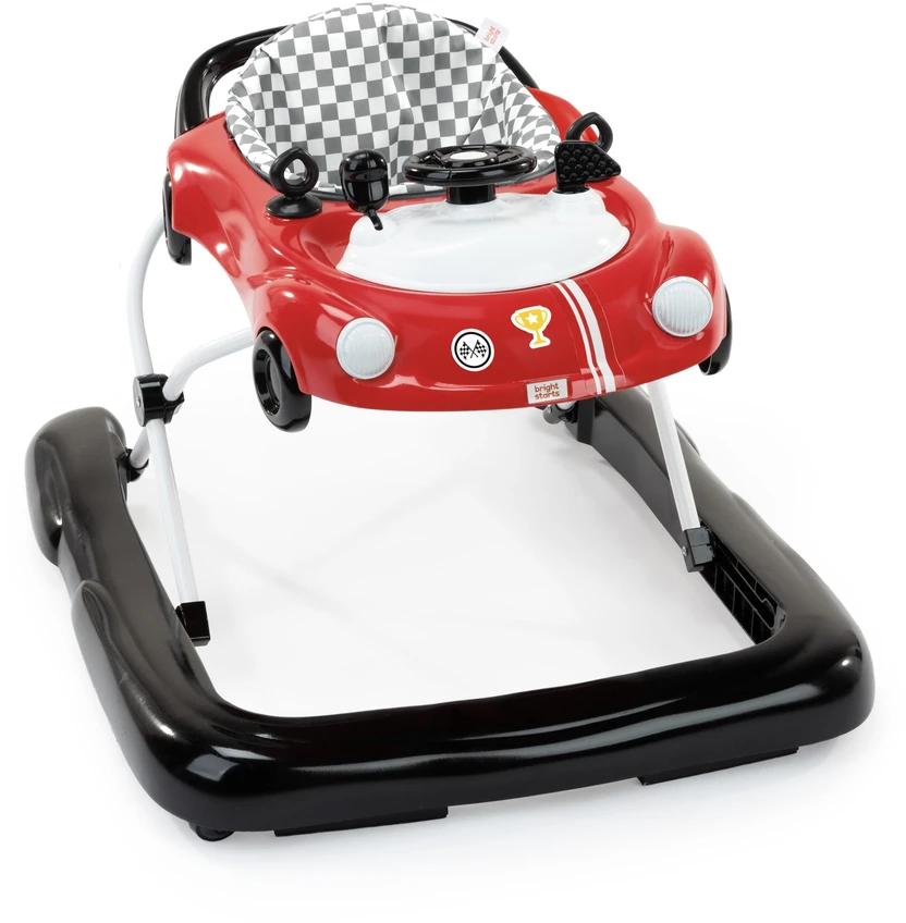 Bright Stars „Bright Starts“ – „Little Speedster™“ 3 viename automobilinis vaikštynė – raudonas lenktynininkas (BS-16784)