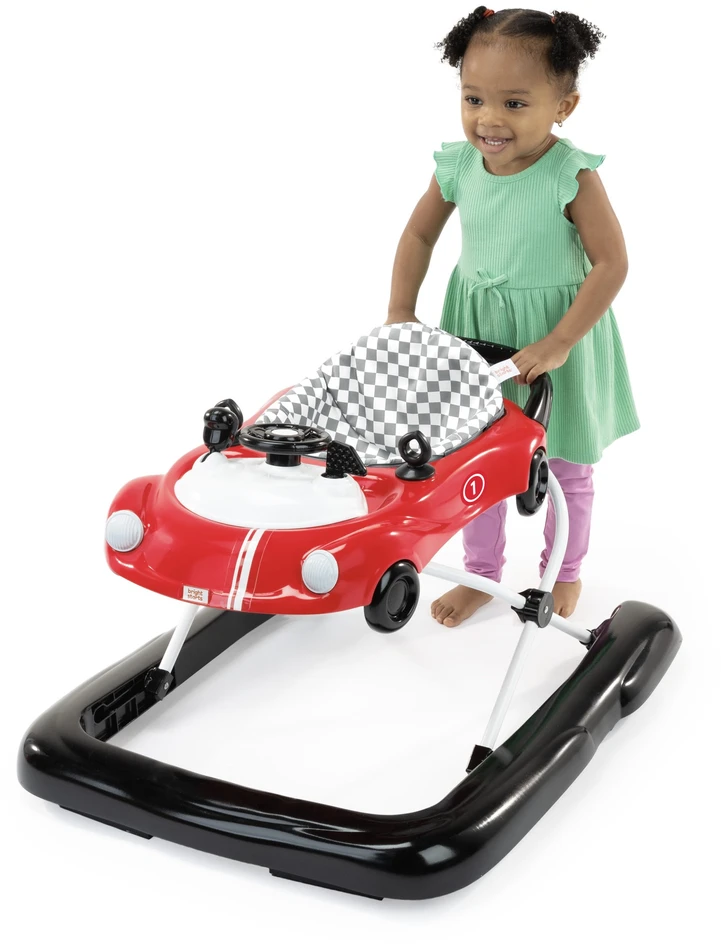 Bright Stars „Bright Starts“ – „Little Speedster™“ 3 viename automobilinis vaikštynė – raudonas lenktynininkas (BS-16784)