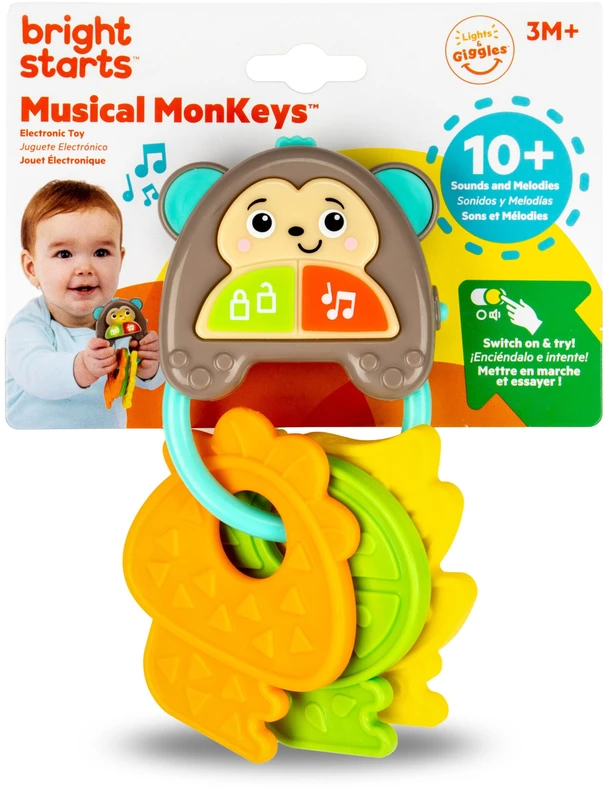 Bright Stars „Bright Starts“ – muzikinis „MonKeys™“ elektroninis žaislas (BS-17227)