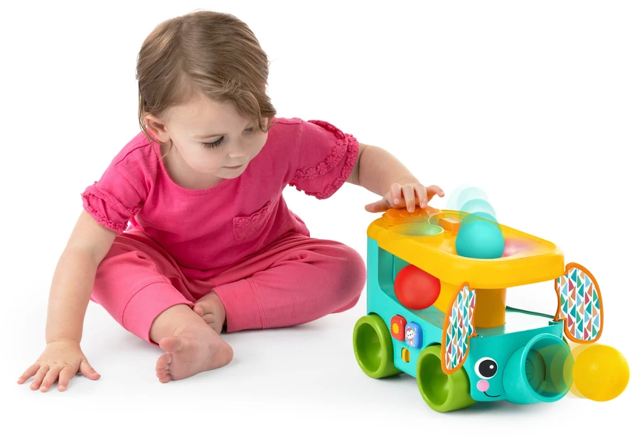 Bright Stars „Bright Starts“ – „Pop Roll Safari Bus™“ kamuoliukų žaislas – (BS-16827)