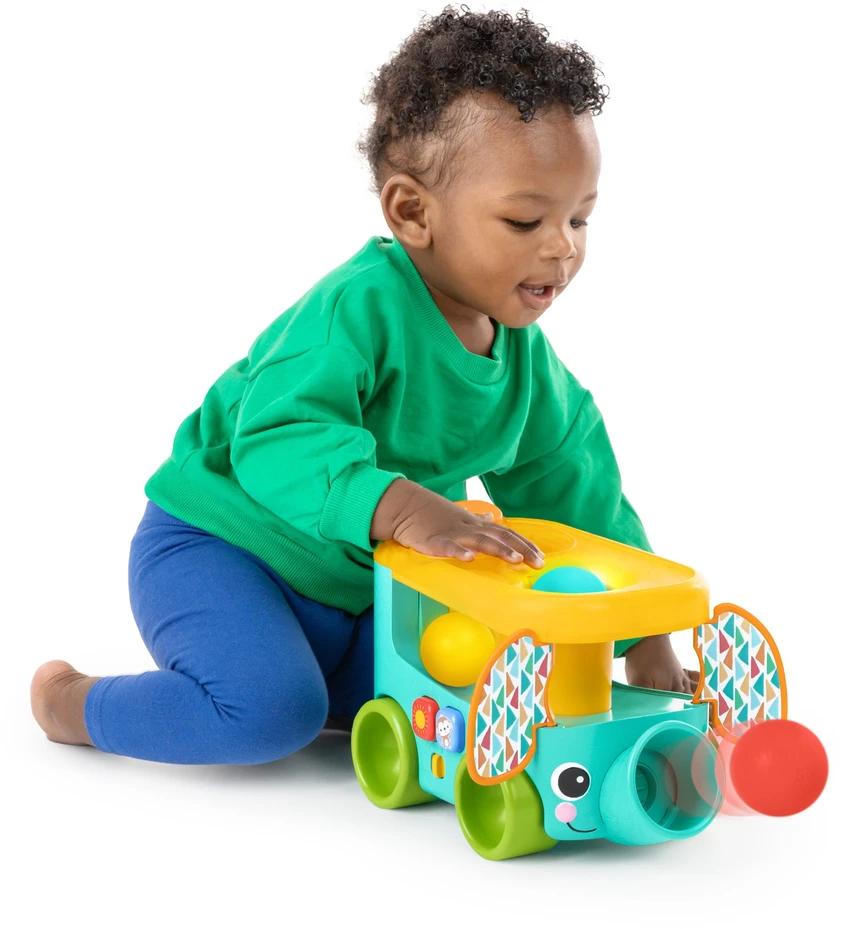 Bright Stars „Bright Starts“ – „Pop Roll Safari Bus™“ kamuoliukų žaislas – (BS-16827)