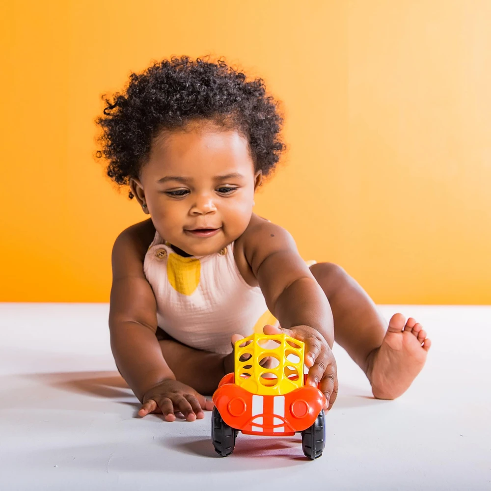 Bright Stars „Bright Starts“ – „Rattle Roll Buggie™“ vežimėlis, raudonas – (BS-81558)
