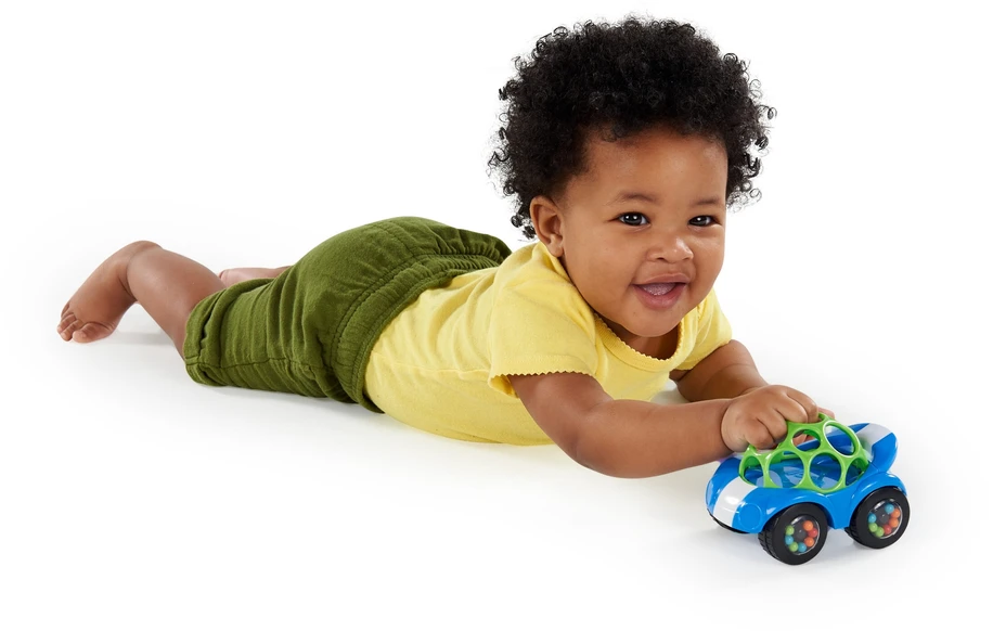 Bright Stars Bright Starts – žaislinis automobilis „Rattle Roll Buggie™“, mėlynas – (BS-81559)