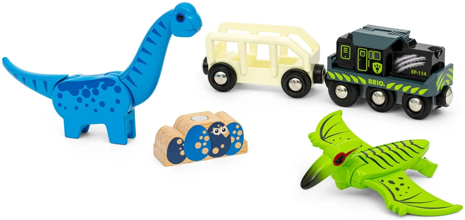BRIO - Dinozaurų traukinys su baterijomis - 36096