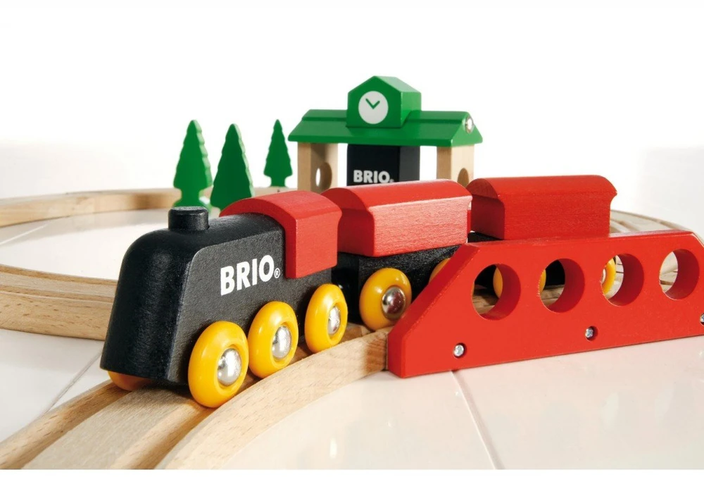 Brio Railway BRIO traukinių rinkinys medinis, 8 dalys, 33028