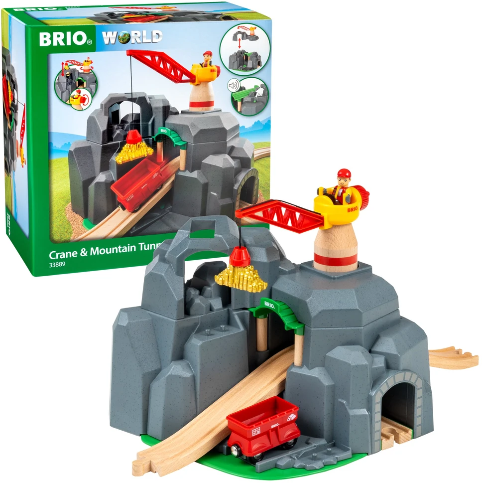BRIO - Kranas ir kalnų tunelis (33889)