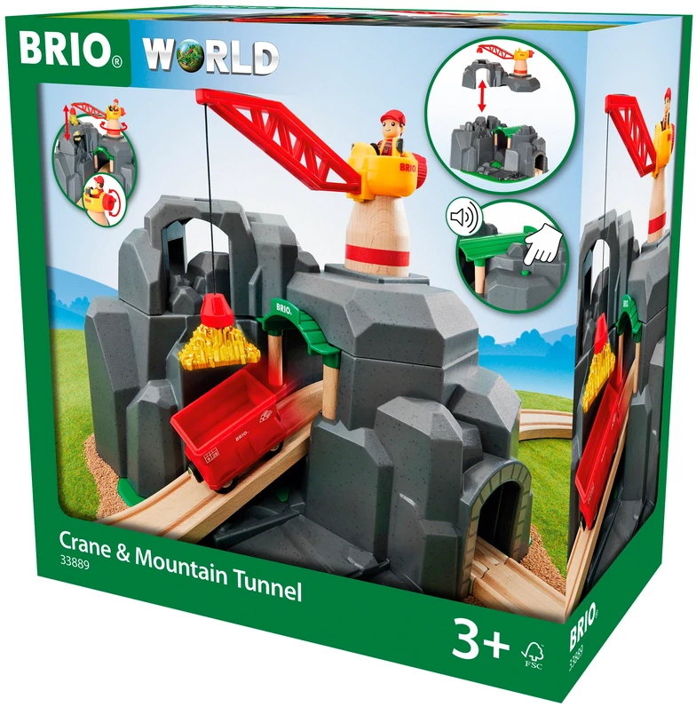 BRIO - Kranas ir kalnų tunelis (33889)