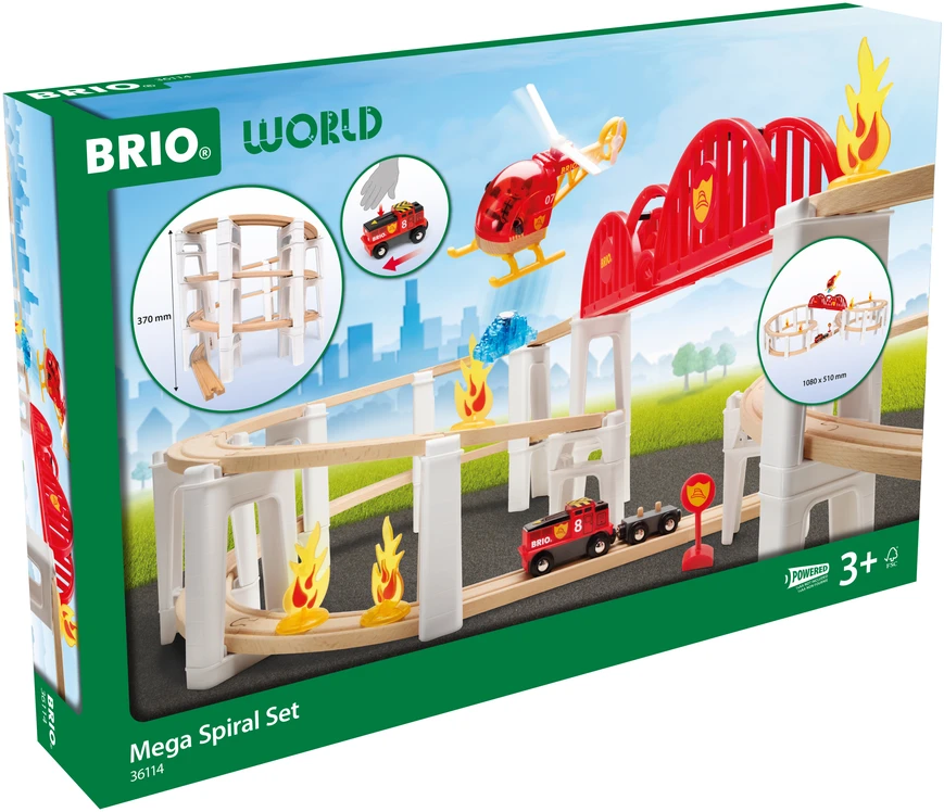 Ravensburger Traukinukų rinkinys BRIO Mega Spiral Set