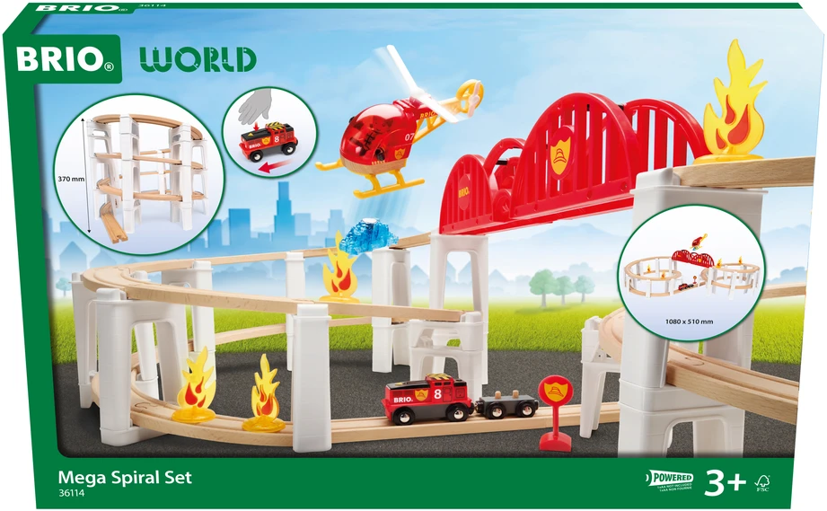 Ravensburger Traukinukų rinkinys BRIO Mega Spiral Set