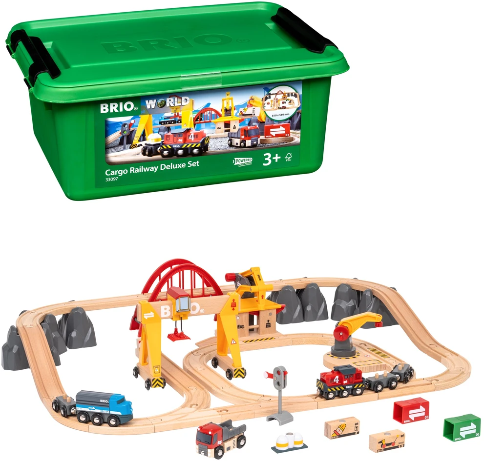 Brio Railway Brio rinkinys su traukinio bėgiais Railway deluxe, 33097