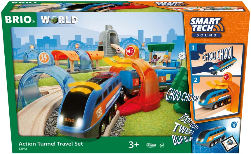 Brio Railway BRIO traukinio bėgių rinkinys Smart Tech Deluxe, 33972