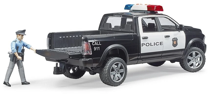 Bruder Auto dodge ram 2500 policja su figurką