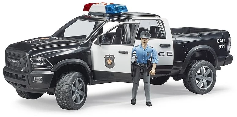 Bruder Auto dodge ram 2500 policja su figurką
