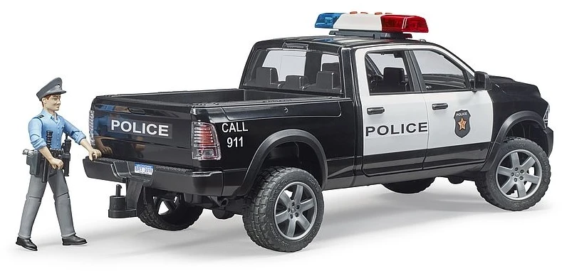 Bruder Auto dodge ram 2500 policja su figurką