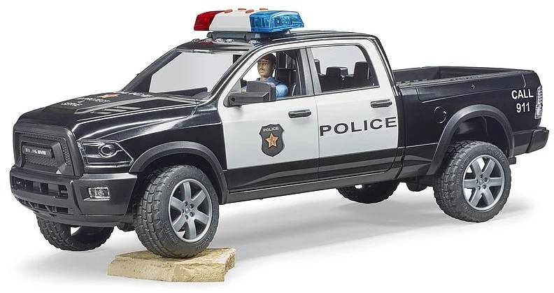 Bruder Auto dodge ram 2500 policja su figurką
