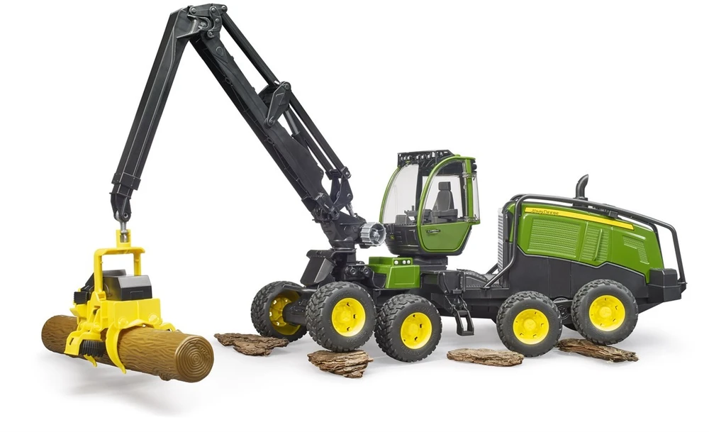 Bruder John Deere 1270g kombainas su medžio šaka