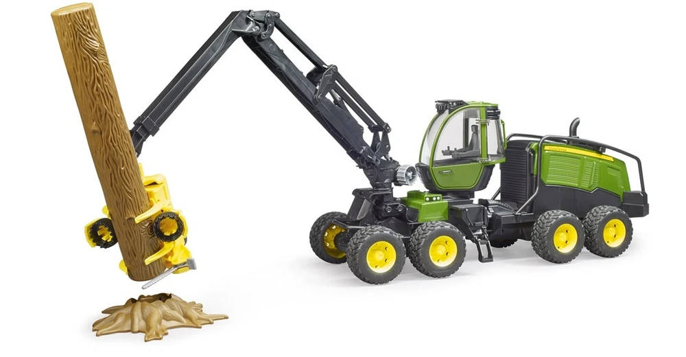 Bruder John Deere 1270g kombainas su medžio šaka