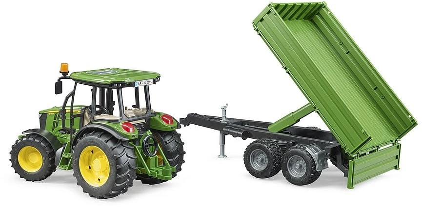 BRUDER John Deere 5115 M su priekaba 02108