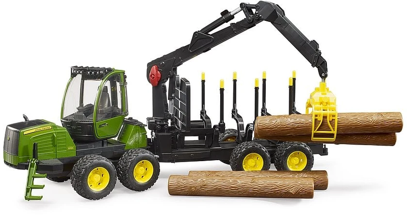 Traktorius su priedais Bruder John Deere 1210E, 3 m.+