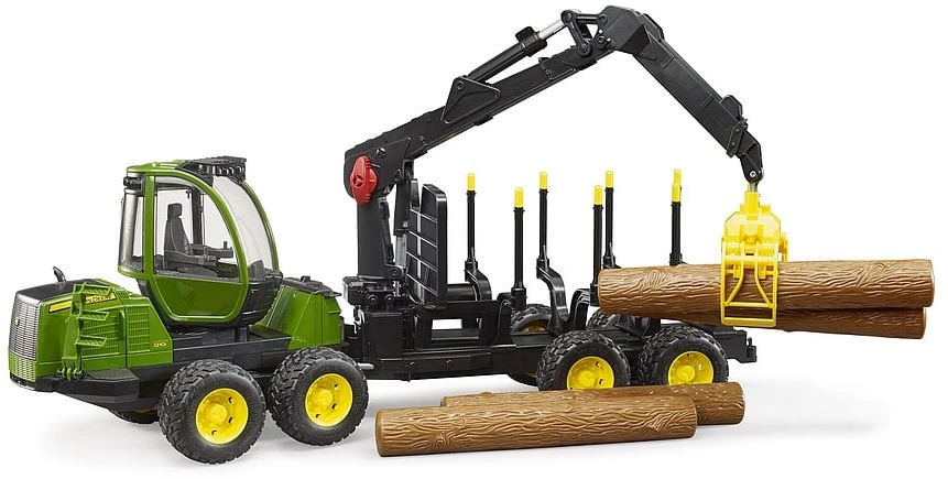 Traktorius su priedais Bruder John Deere 1210E, 3 m.+