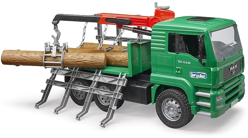 BRUDER 1:16 miškovežis MAN Metsaveo su kranu, 02769