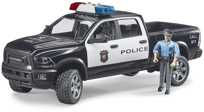 Policijos automobilis su figūrėle Bruder RAM 2500, 02505