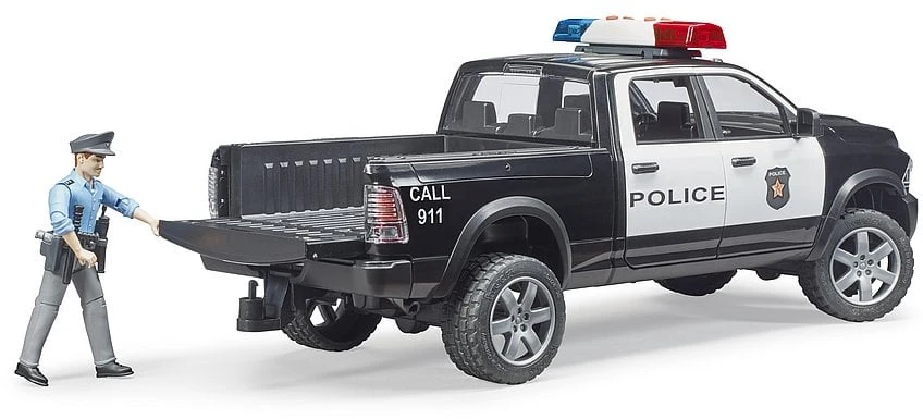 Policijos automobilis su figūrėle Bruder RAM 2500, 02505