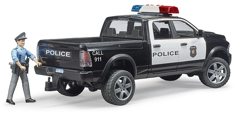 Policijos automobilis su figūrėle Bruder RAM 2500, 02505