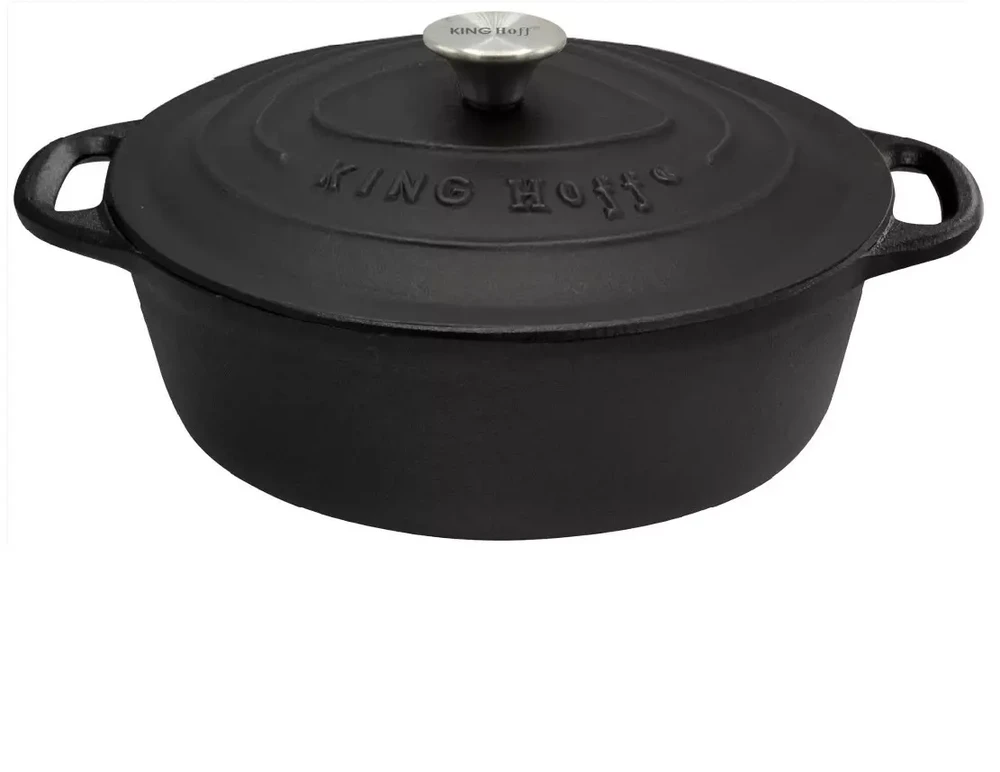 King Hoff Brytfanka Kepimo skarda 6,2 l, juodo ketaus, „Kinghoff“