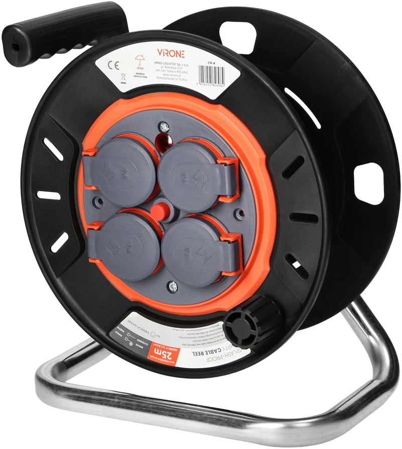 Vandeniui atspari ritė Orno IP44 4x2P+Z 16A 230V, H05RR-F 3x1,5mm2, 25m