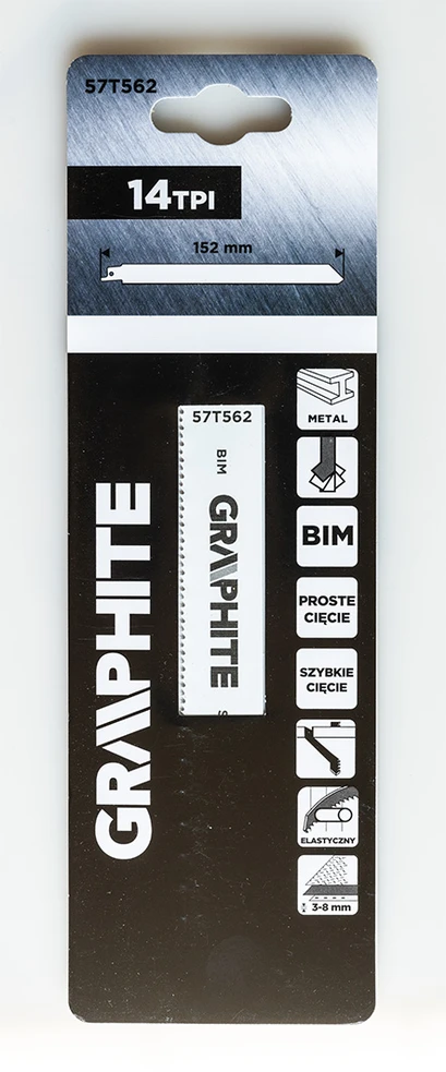 Brzeszczot Pjūklo ašmenys tiesiam pjūklui, BIM 152 x 19 x 0,9 mm, 14 TPI