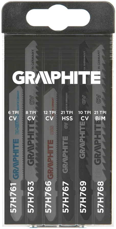 Graphite Pjūkliukai siaurapjūkliui 6 vnt, įvairūs