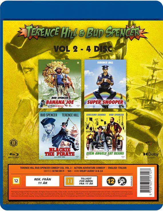 BUD SPENCER IR TERENCE HILL KOMEDIJOS RINKINYS (4 BLU-RAY DĖŽUTĖS RINKINYS)