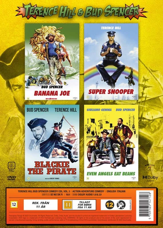 BUD SPENCER IR TERENCE HILL KOMEDIJOS RINKINYS (4 DVD RINKINYS) TRINITY
