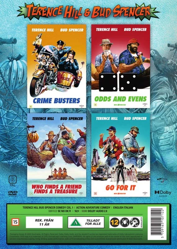 BUD SPENCER IR TERENCE HILL KOMEDIJOS RINKINYS (4 DVD RINKINYS) TRINITY