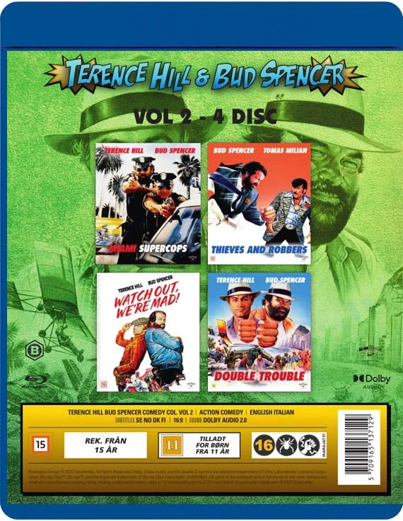 BUD SPENCER IR TERENCE HILL KOMEDIJOS RINKINYS (4 BLU-RAY DĖŽUTĖS RINKINYS)