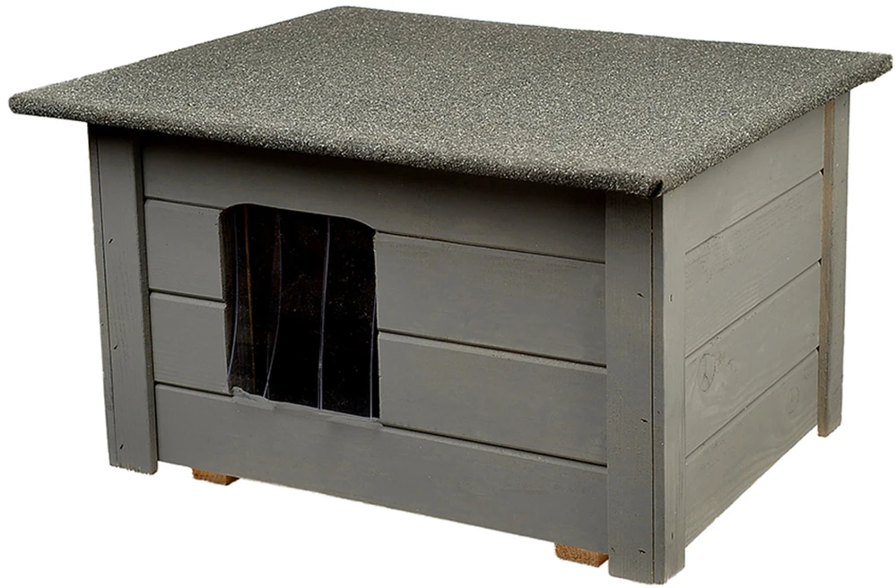 Buda Šuns ir katės namelis, pilkas, Woodok