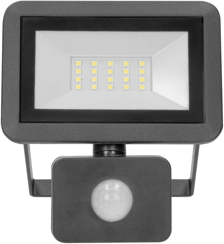 Orno BULLED S 20W prožektorius su PIR, 1600lm, IP44, 4000K, aliuminis ir stiklas