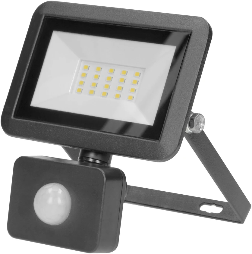 Orno BULLED S 20W prožektorius su PIR, 1600lm, IP44, 4000K, aliuminis ir stiklas