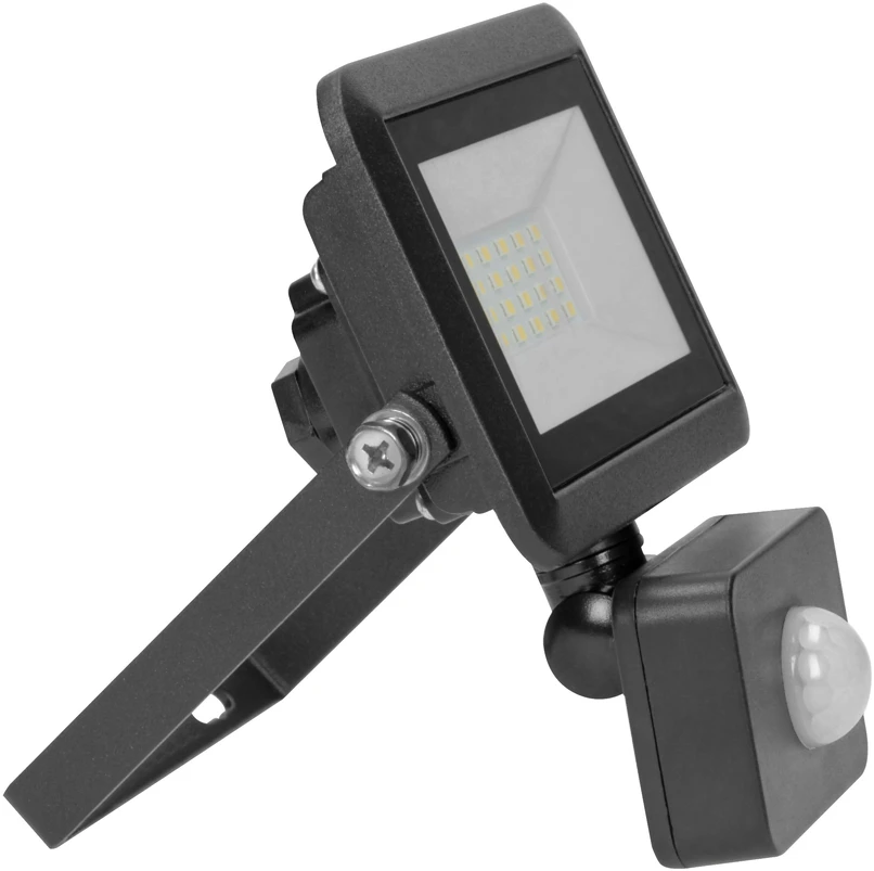 Orno BULLED S 20W prožektorius su PIR, 1600lm, IP44, 4000K, aliuminis ir stiklas
