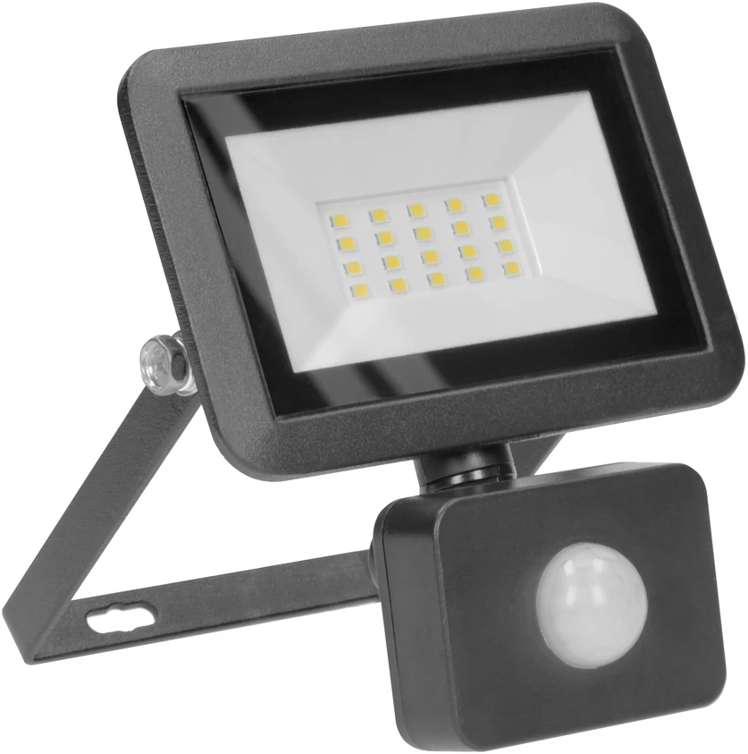 Orno BULLED S 20W prožektorius su PIR, 1600lm, IP44, 4000K, aliuminis ir stiklas