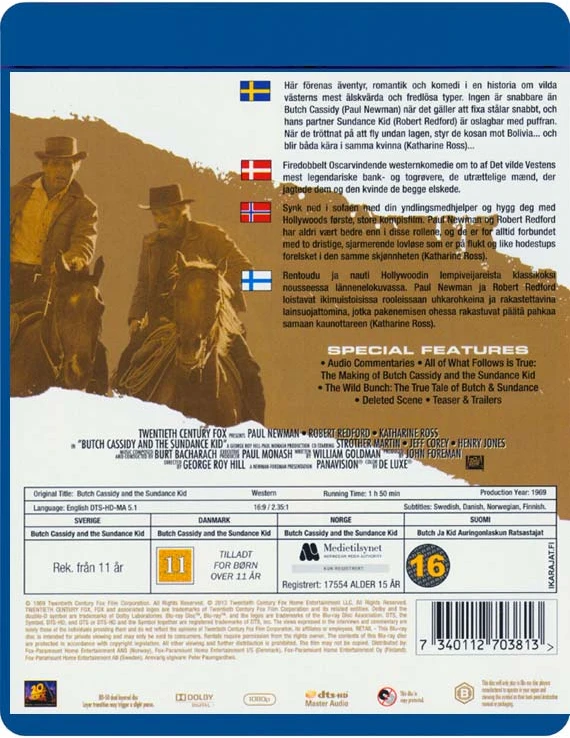 Butch Cassidy ir „Sundance Kid“ (Robertas Redfordas ir Paulas Newmanas)