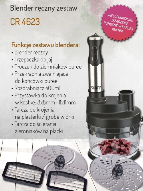 Maišytuvas hand Adler CR 4623 (1600W, juodos spalvos)