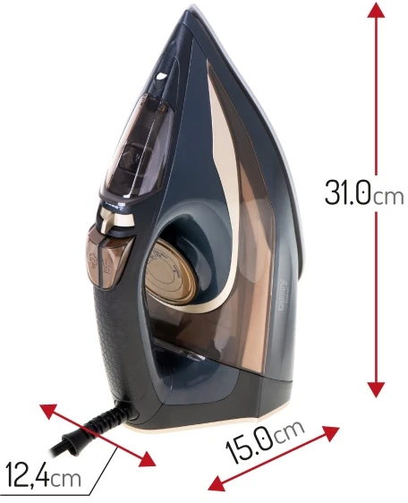 Camry | Garų lygintuvas | CR 5036 | Garų lygintuvas | 3400 W | Vanduo tank capacity 360 ml | Continuous steam 50 g/min | Juodas/Gold