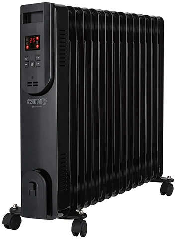 Adler Camry | Alyvos pripildytas radiatorius su nuotolinio valdymo pulteliu | CR 7820 | Alyva užpildytas radiatorius | 2500 W | Galios lygių skaičius 3 | Juodas