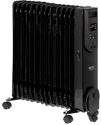 Adler Camry | Alyvos pripildytas radiatorius su nuotolinio valdymo pulteliu | CR 7820 | Alyva užpildytas radiatorius | 2500 W | Galios lygių skaičius 3 | Juodas