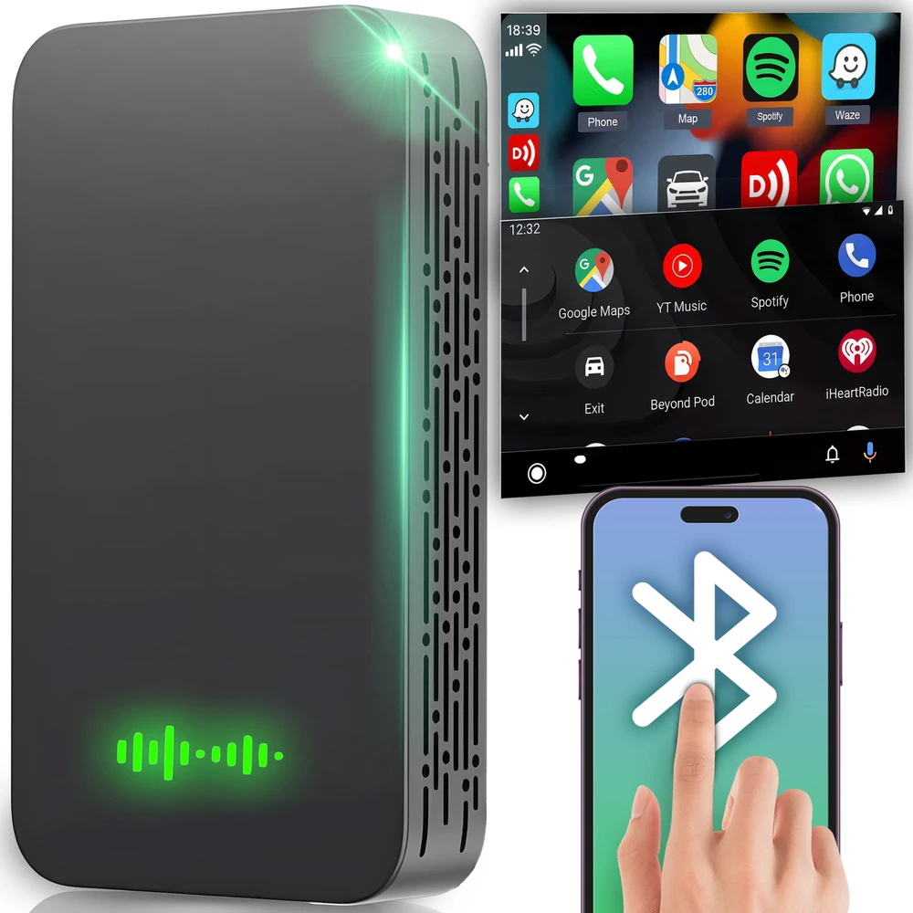 „Carlink CarPlay“ adapteris belaidis automobilis, „Android“ ir „Auto“, USB, „iPhone“.