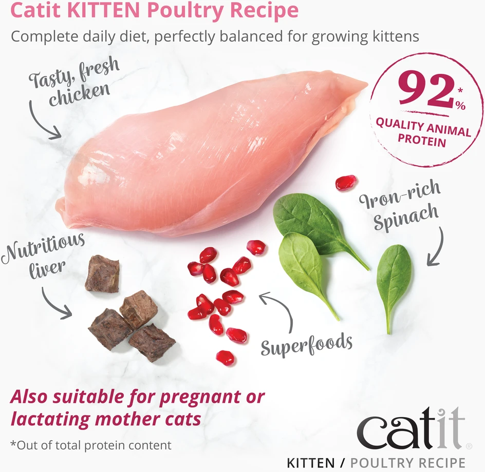 Catit - aukščiausios kokybės sausas kačiukų maistas - su vištiena - 2kg