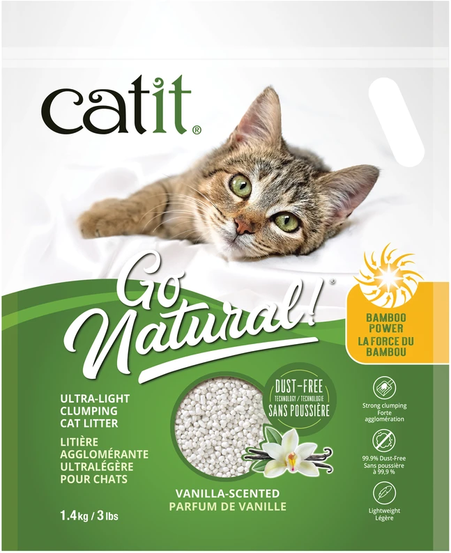 Catit - Natūralu! Bambukinis gumulėlių kačių kraikas - 2 x 1,8kg (3,6kg)